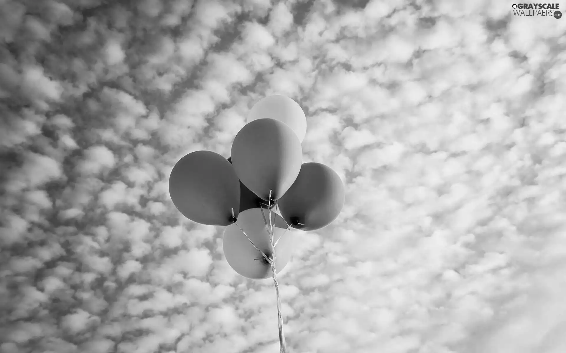 Balloons, clouds, Sky