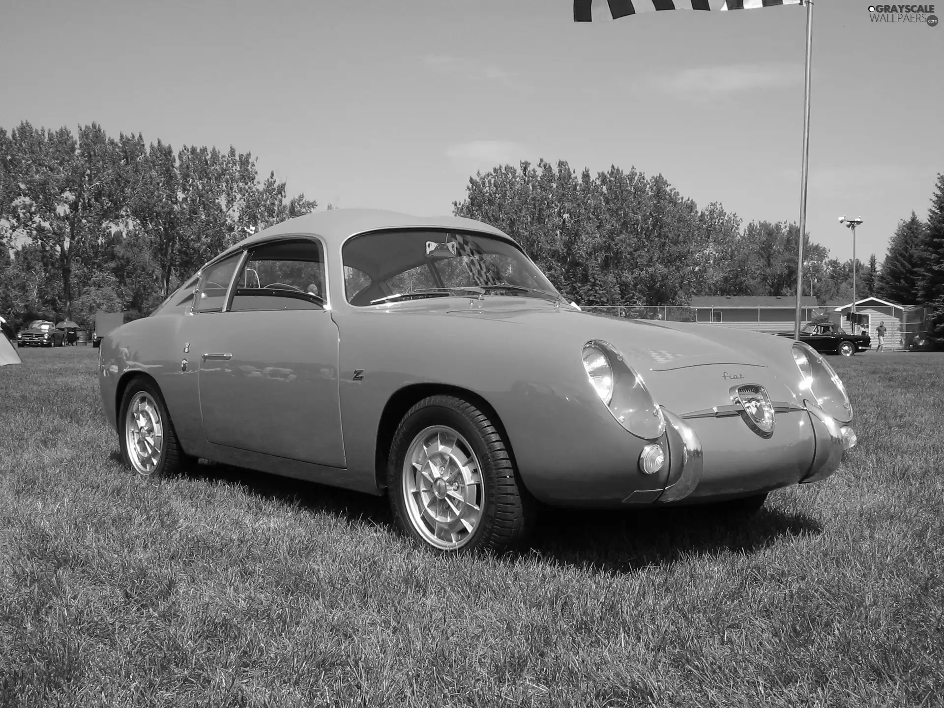 blue, bumper, chrome, Abarth 750 Zagato