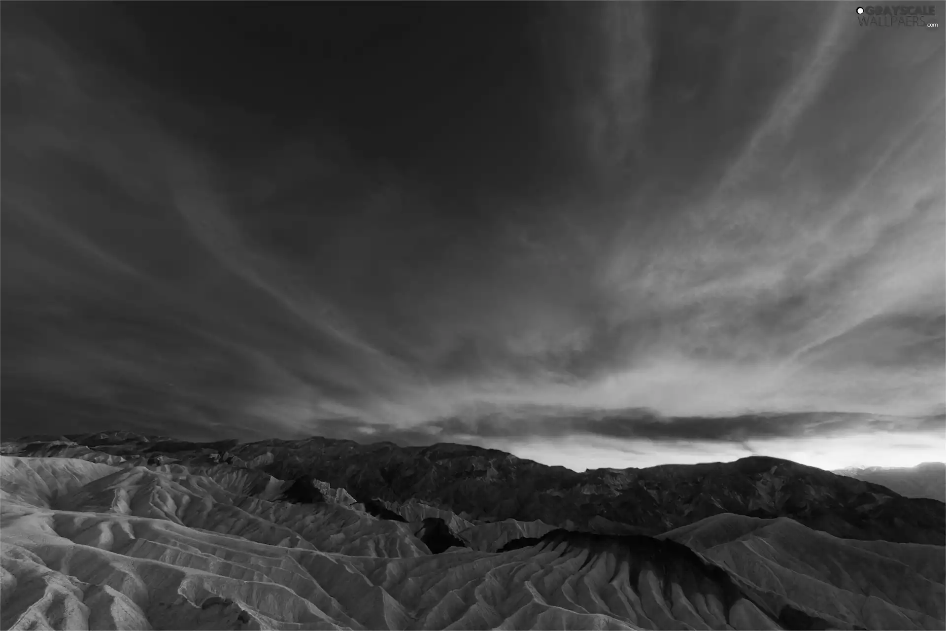 Mountains, clouds