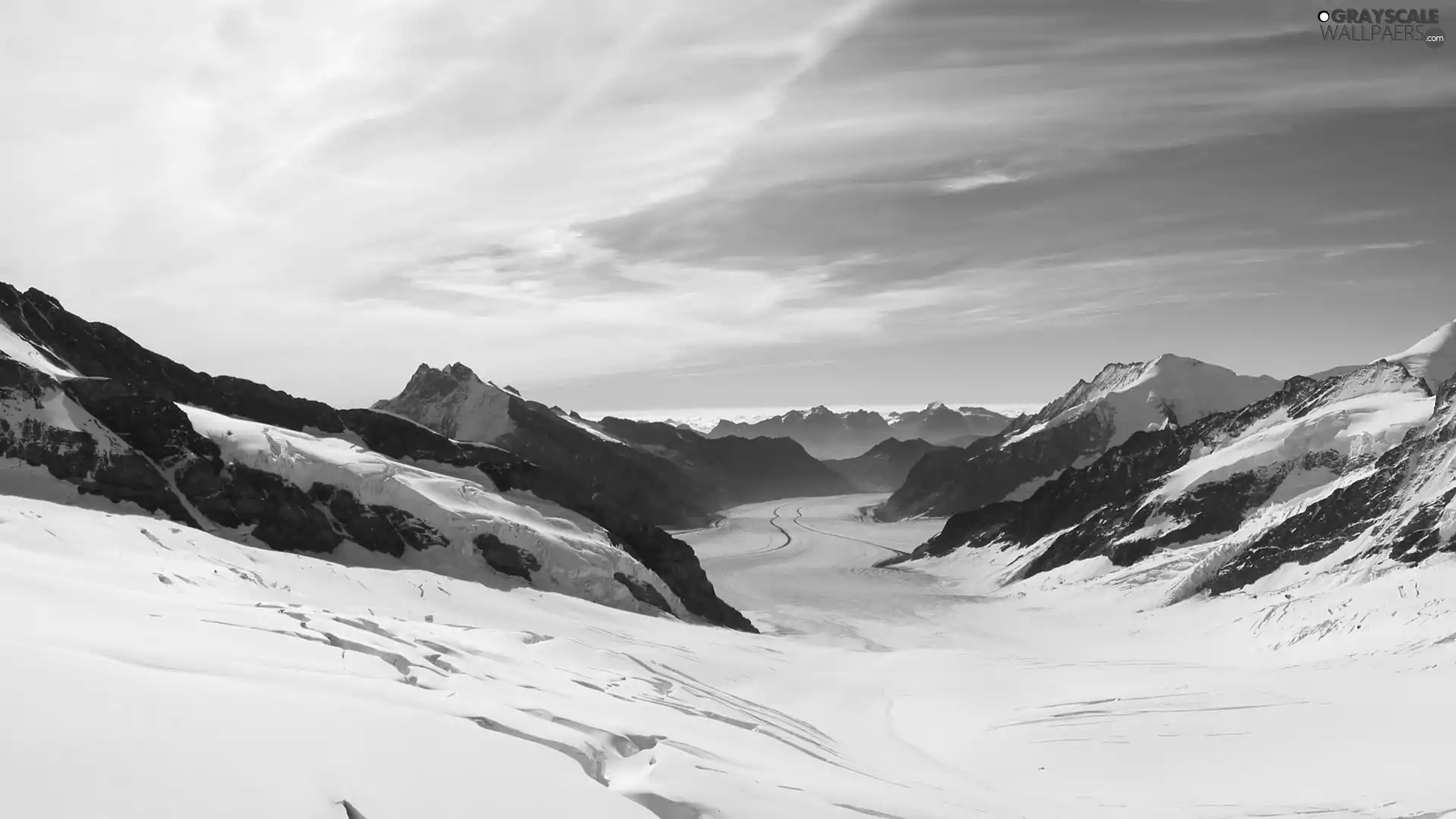 drifts, Mountains, winter