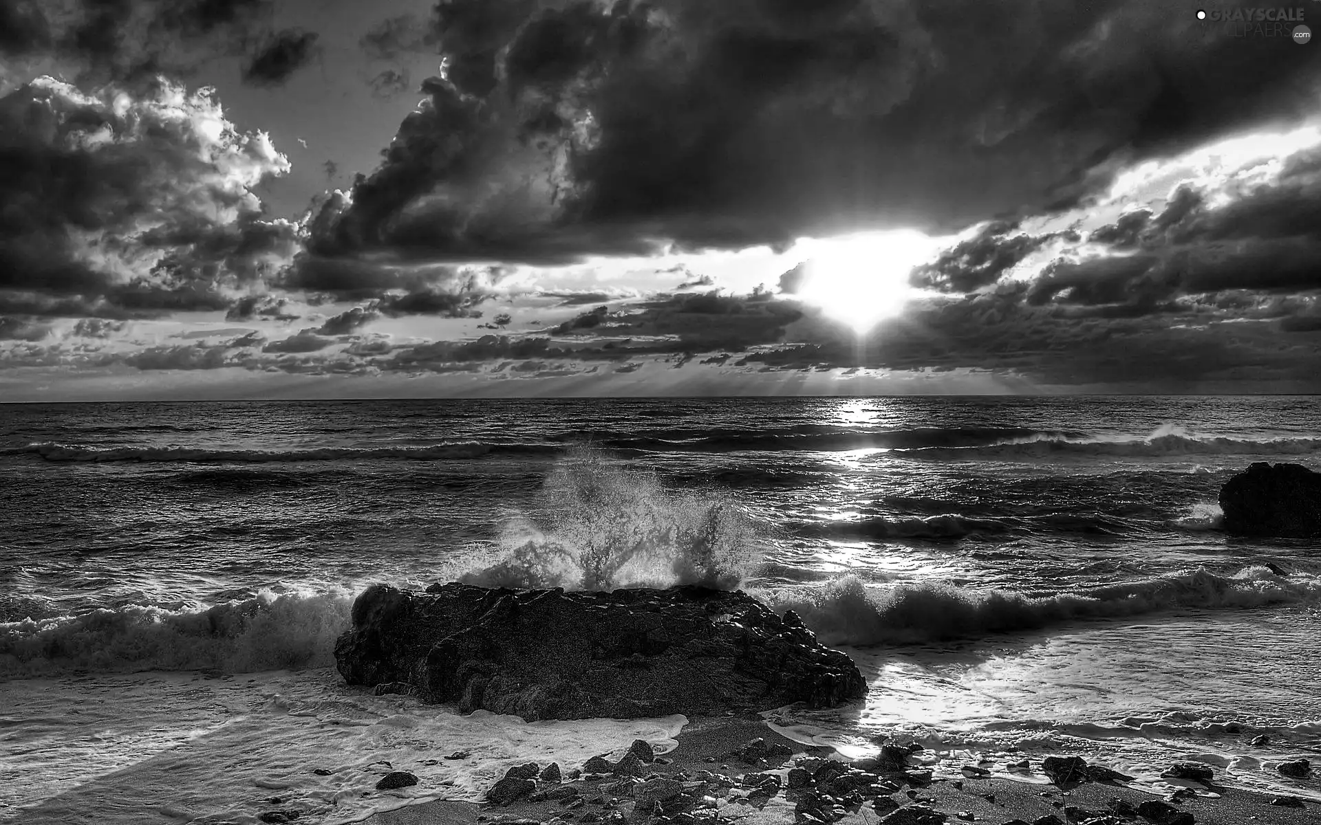 Great Sunsets, Cloud, Beaches, rocks, sea