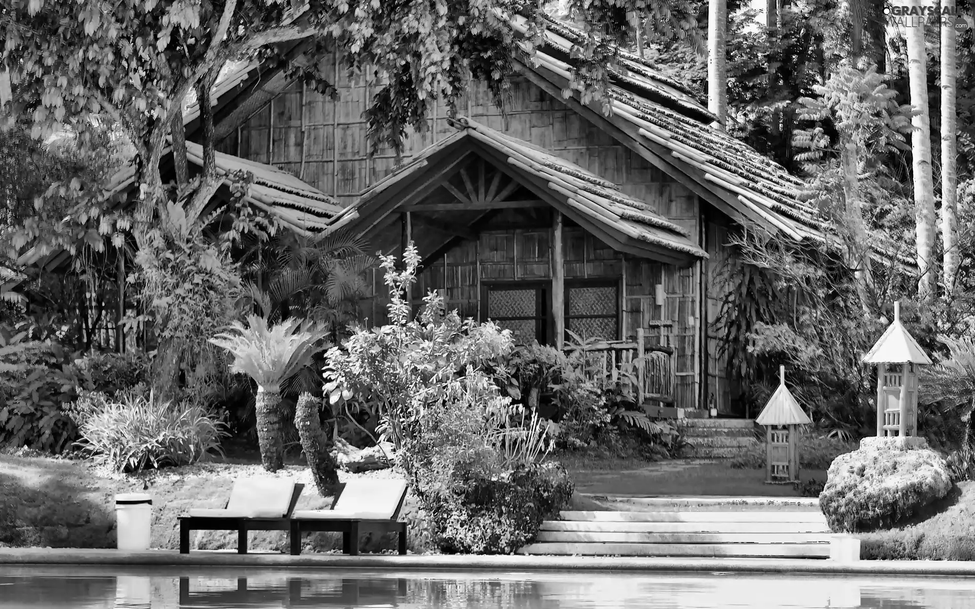 wooden, house