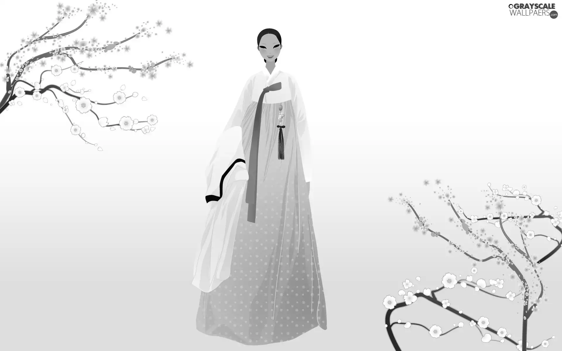 kimono, Japanese, Twigs