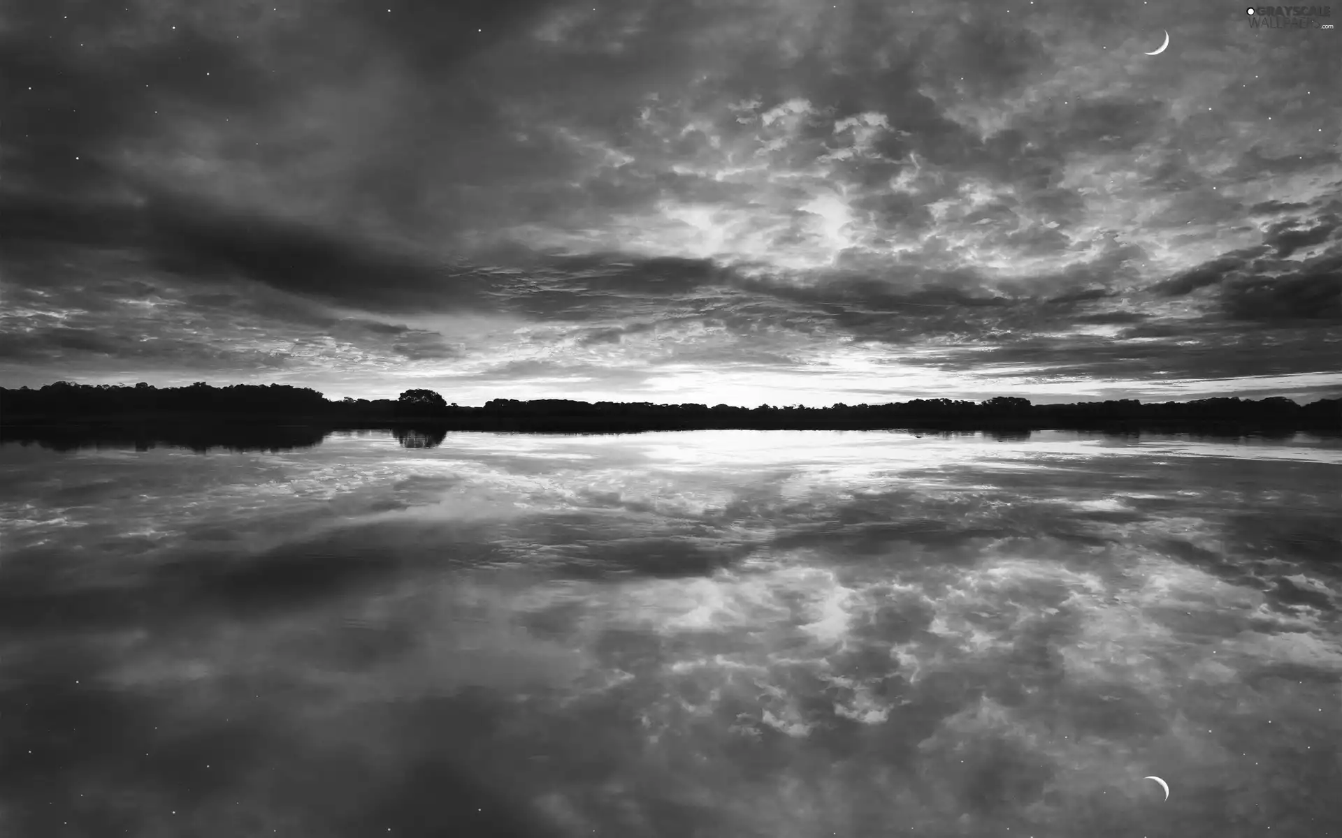 clouds, Great Sunsets, lake