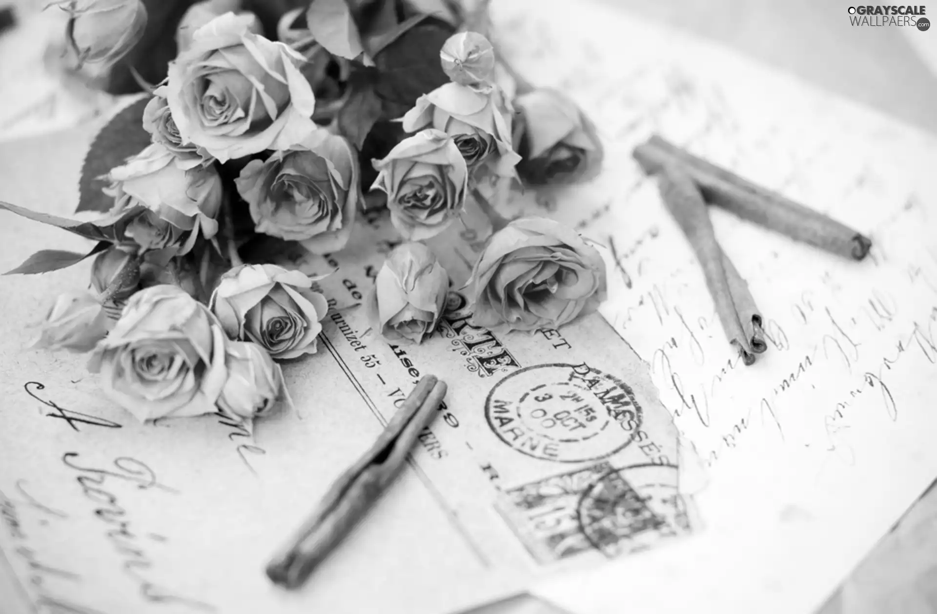 list, bouquet, roses