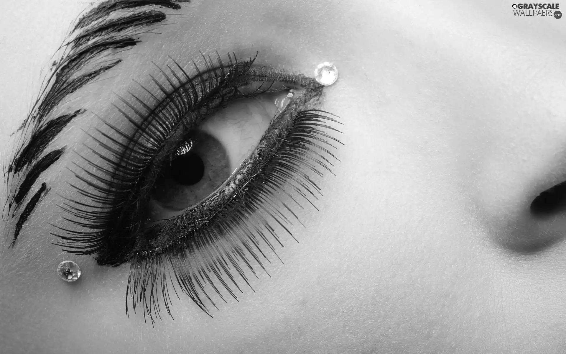 Diamonds, eye, make-up