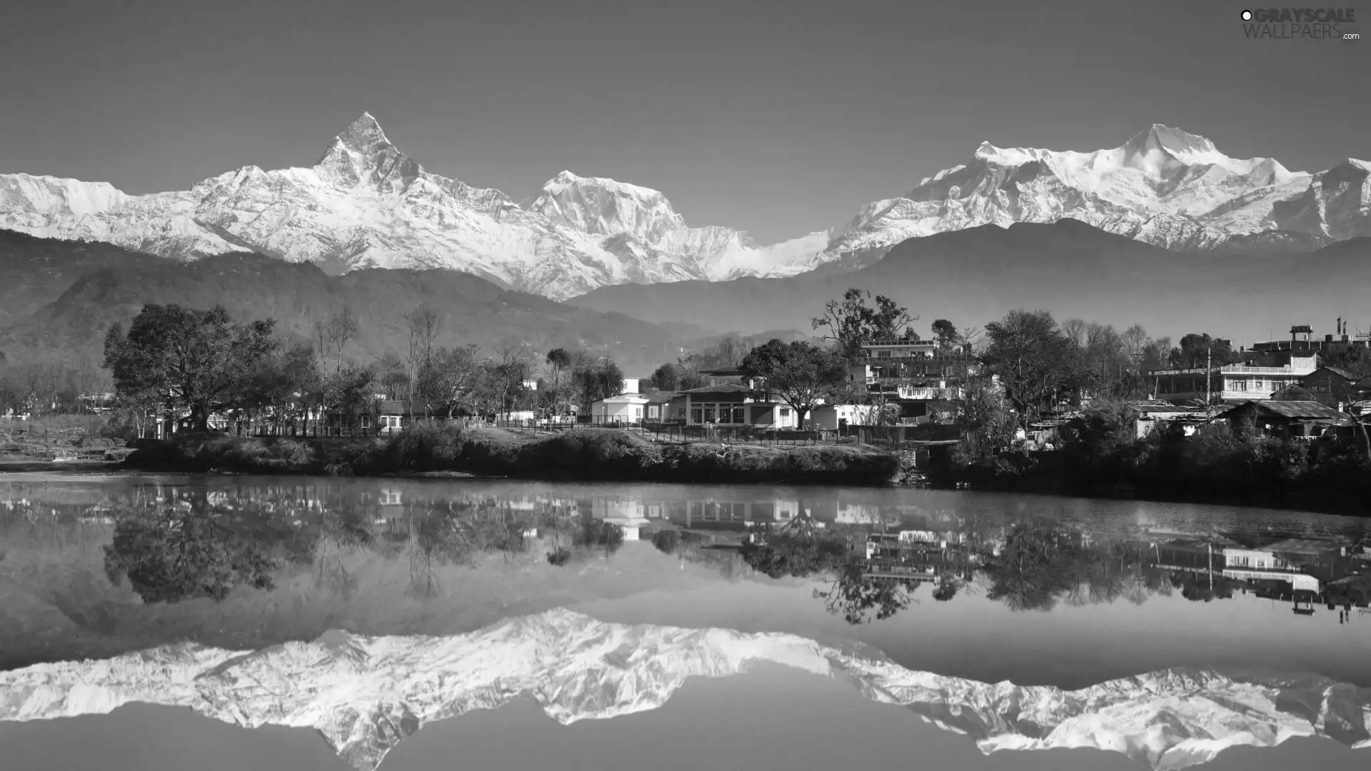 Crystal, lake, mountain, clean