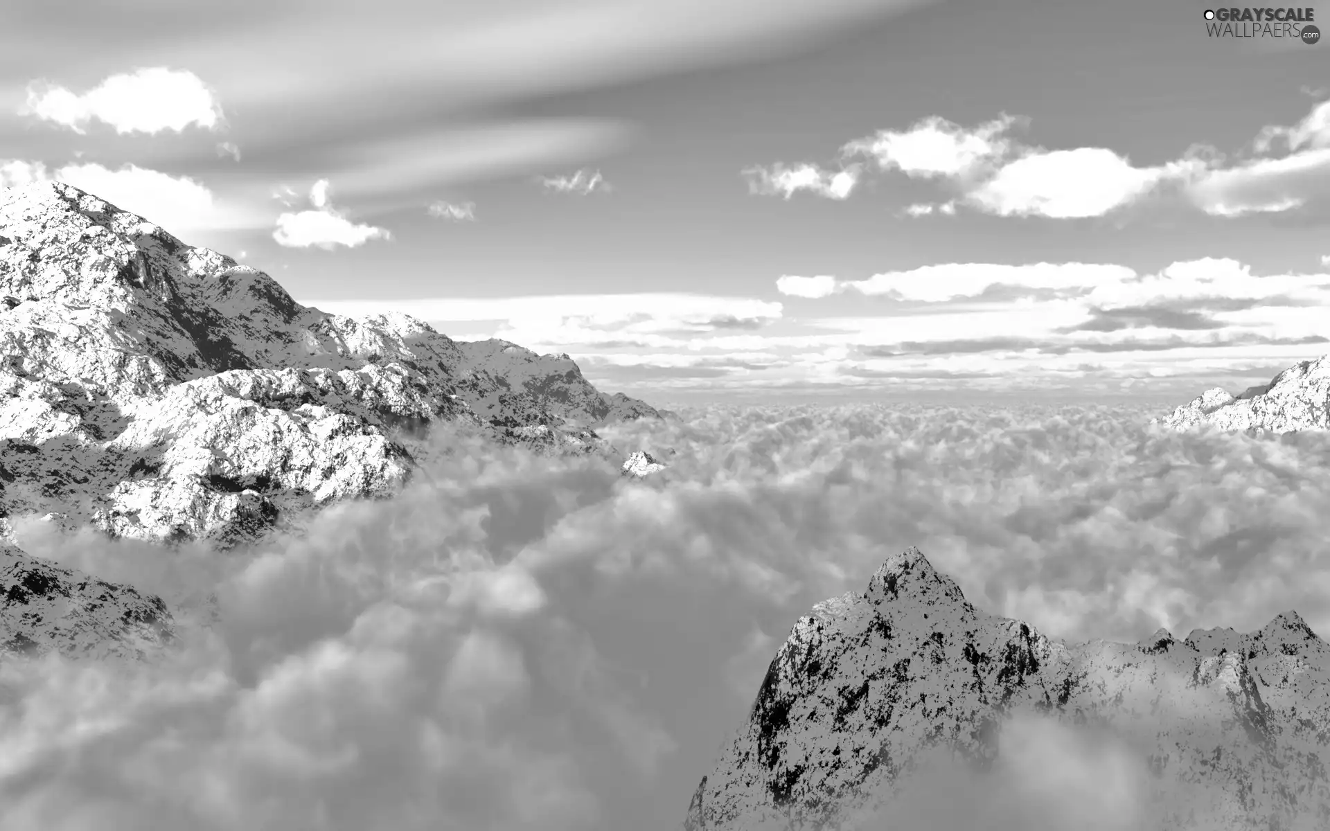 clouds, Mountains