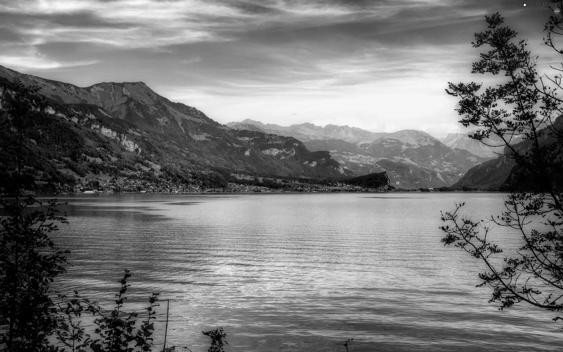 lake, Mountains