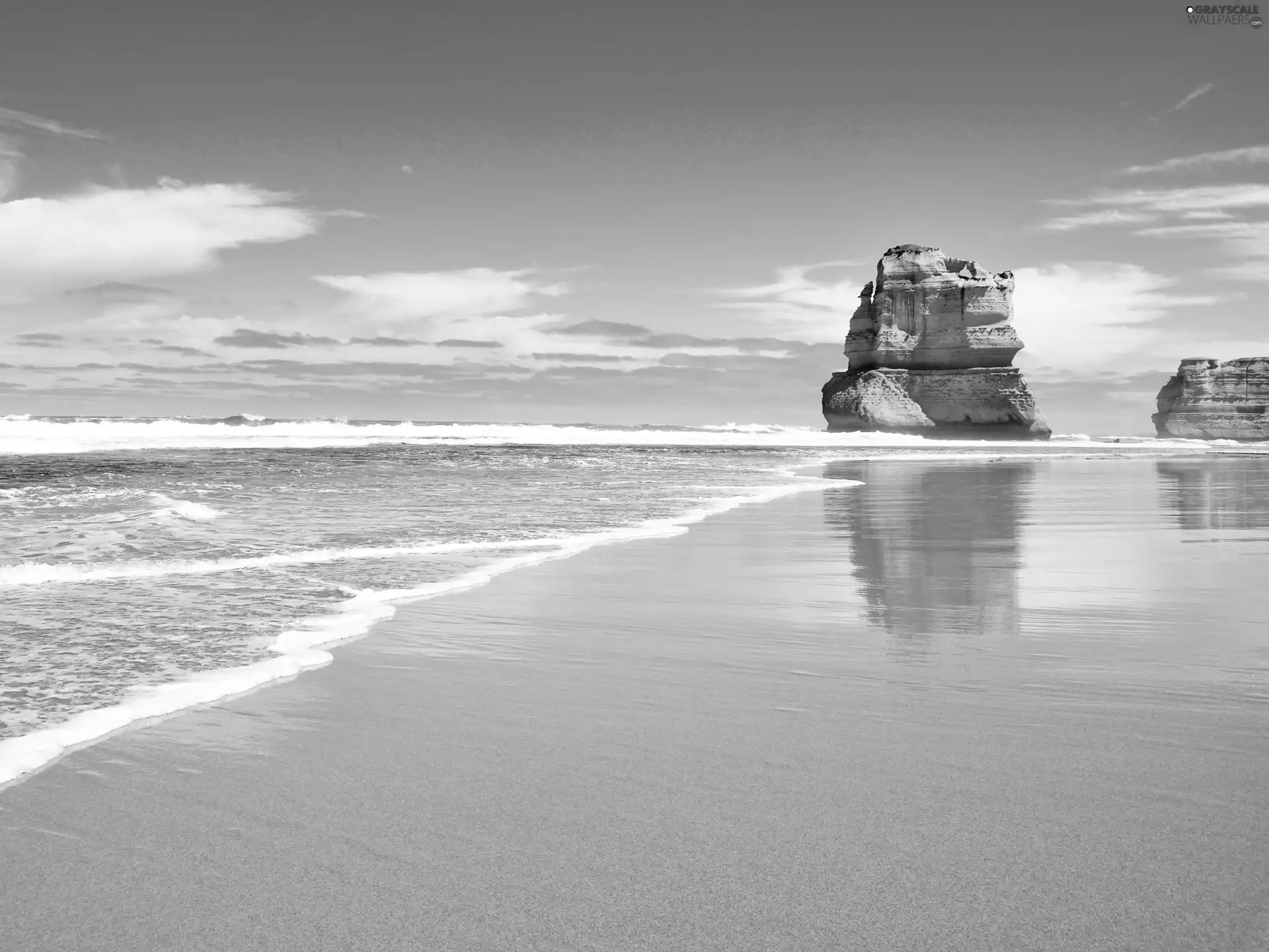 rocks, sea, Beaches