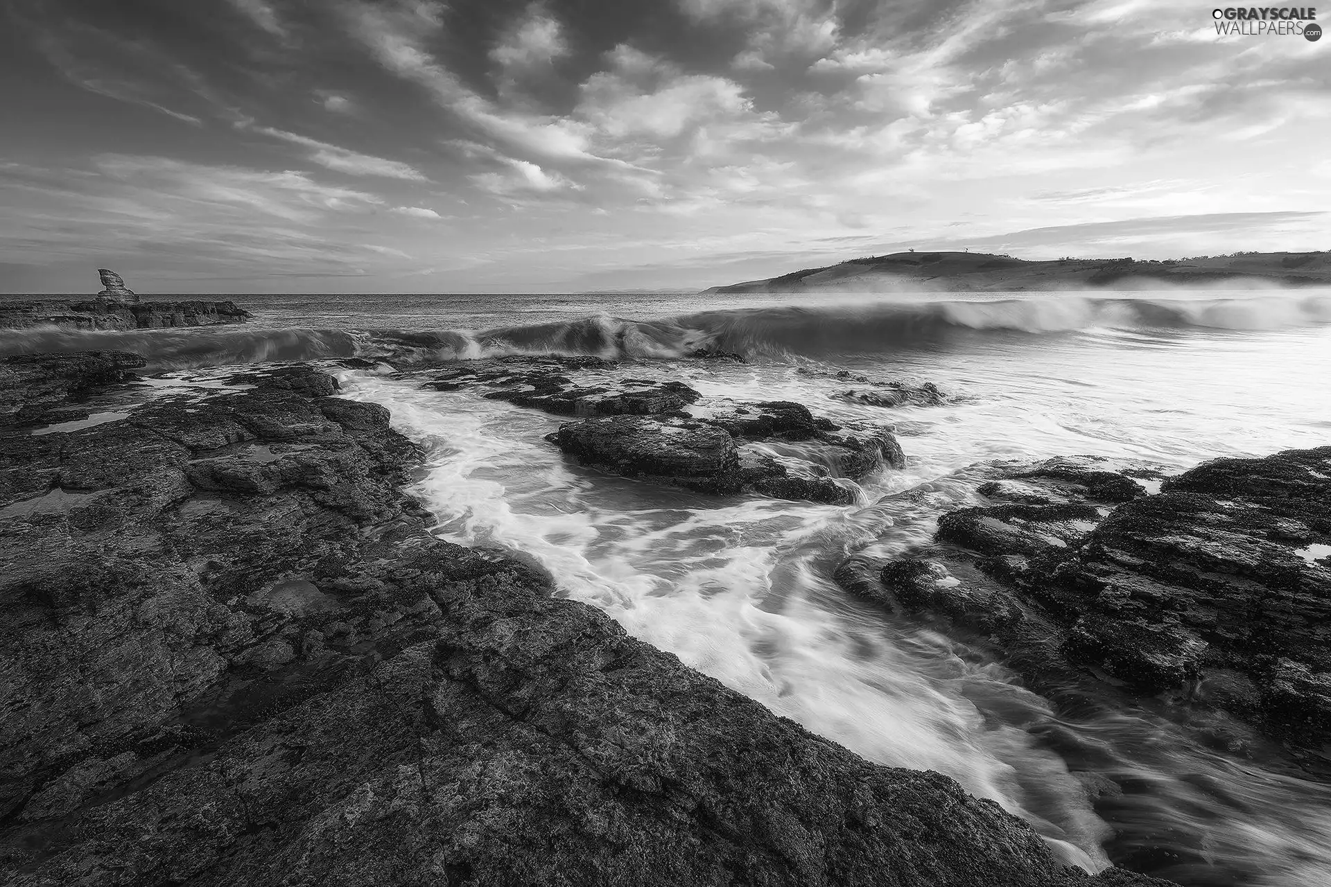 west, rocks, sea, sun