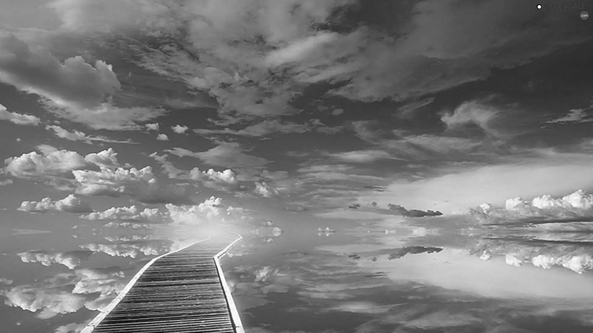 Sky, pier, clouds