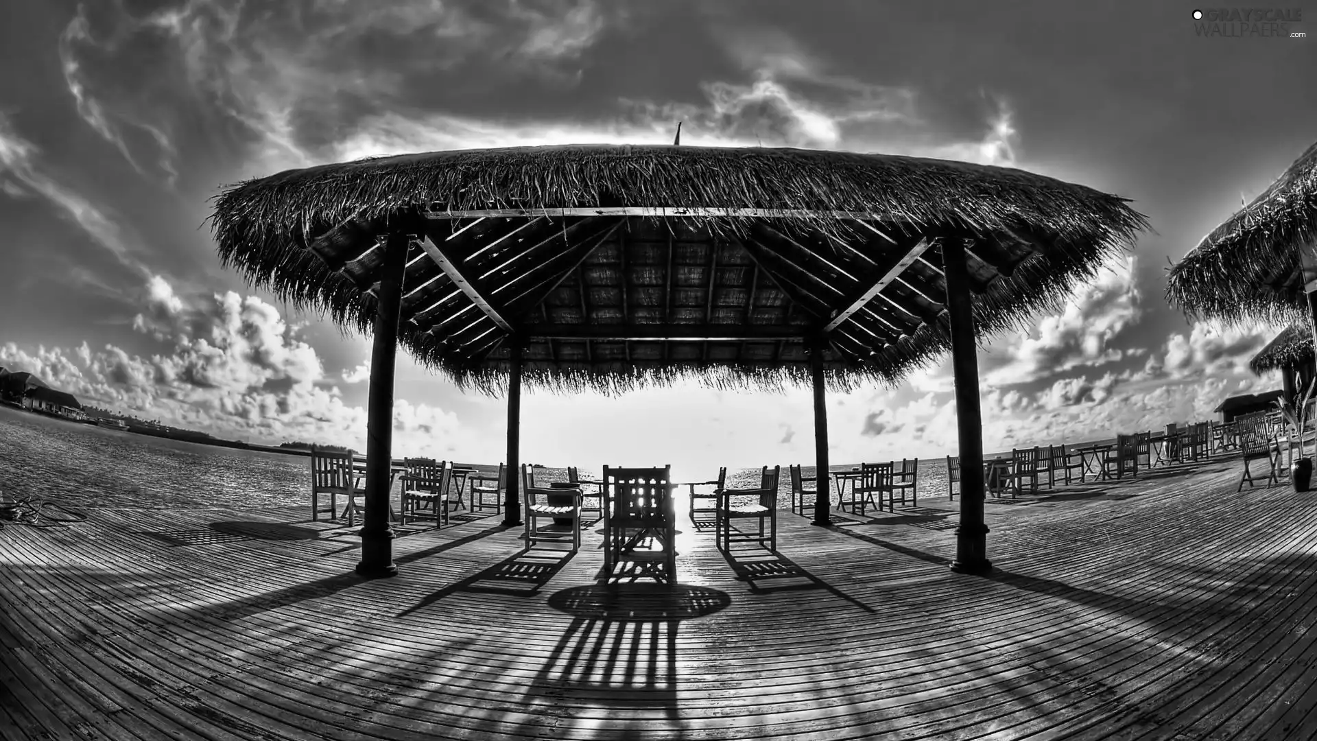 Sky, pier, sea