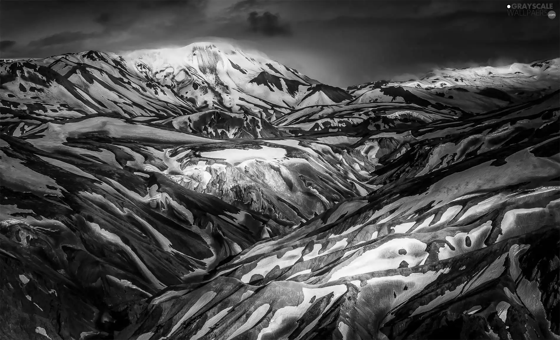 Sky, Mountains, snow