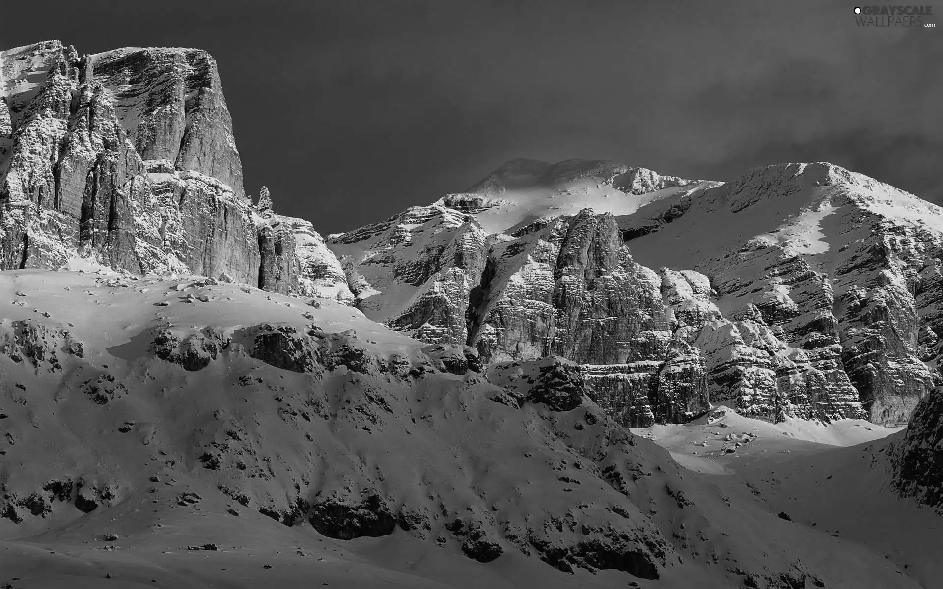 Mountains, peaks, snow, height