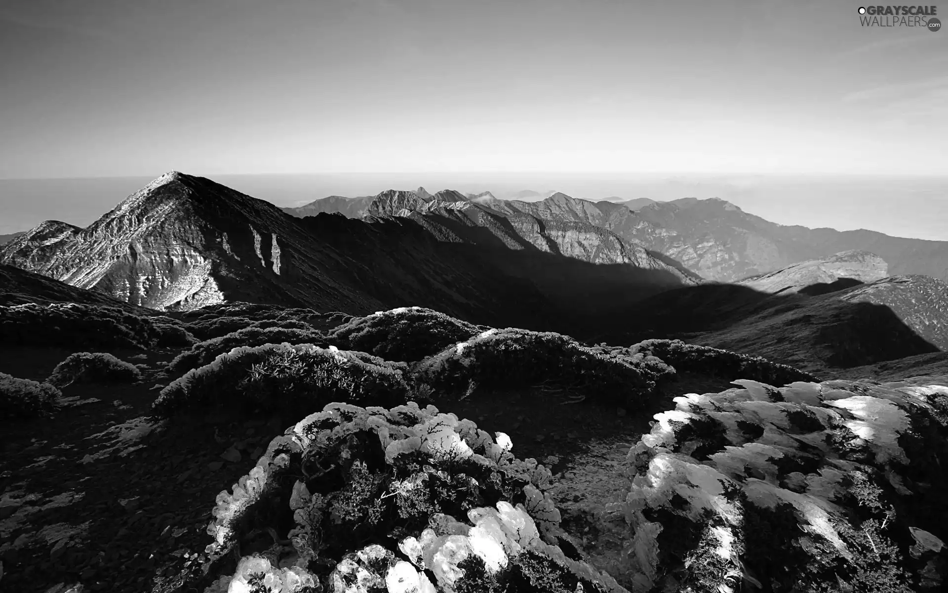 snow, Mountains, panorama