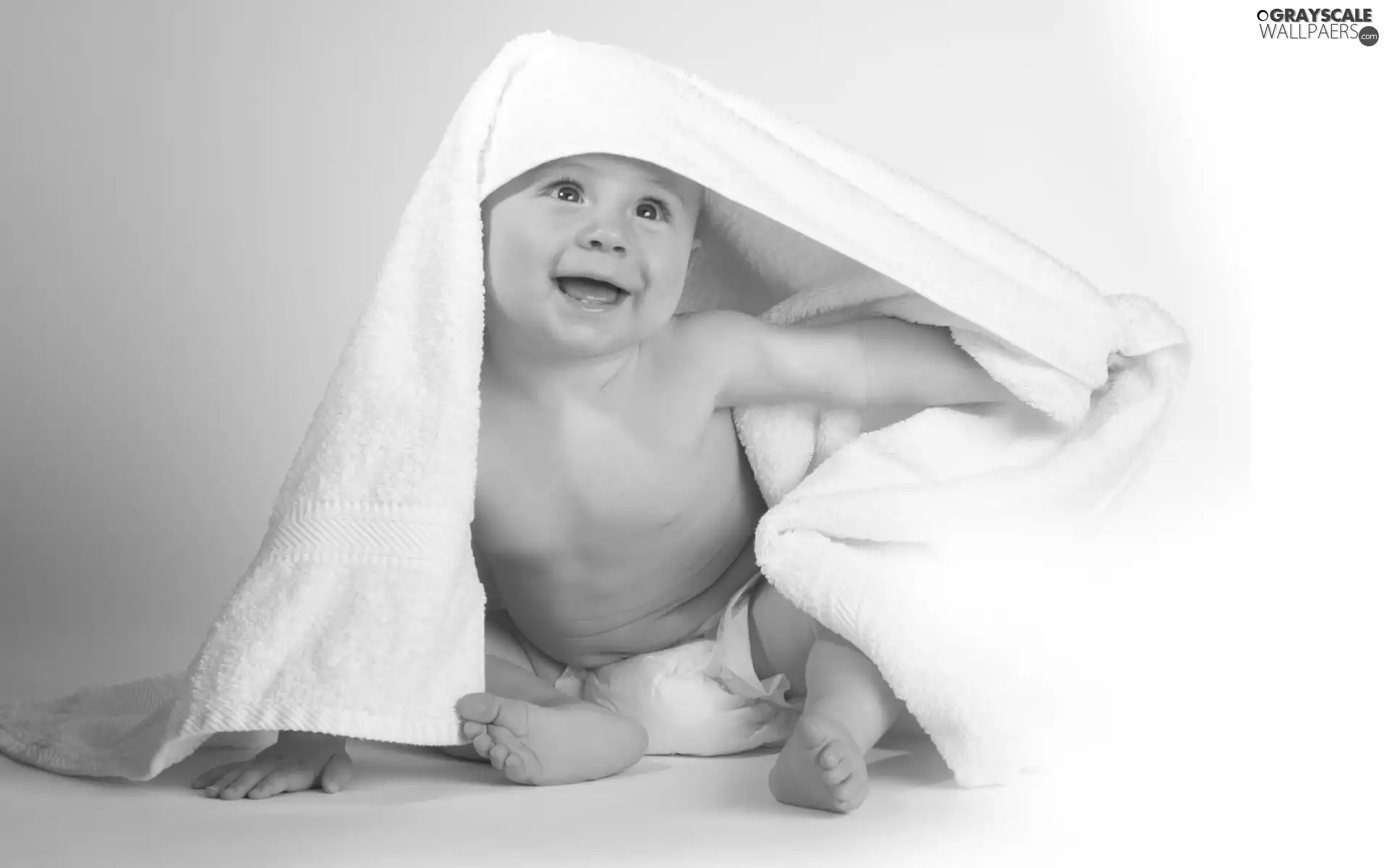 Towel, laughing, Kid