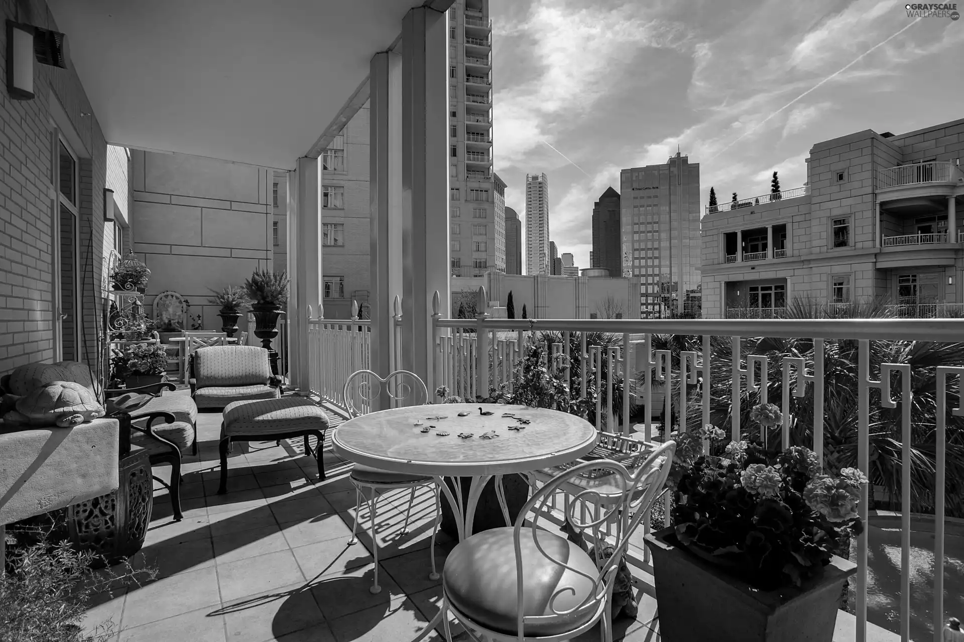 house, relaxation, Town, Balcony