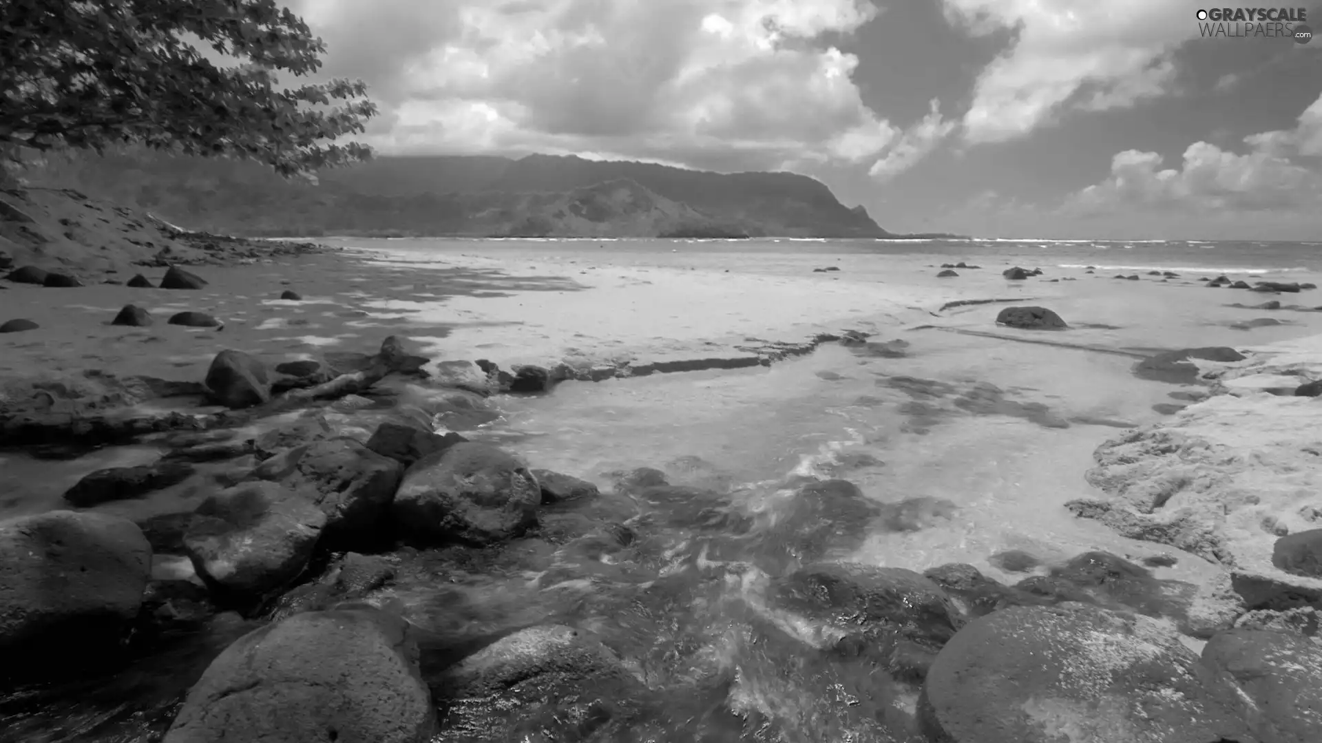 Beaches, Stones, water, Sky