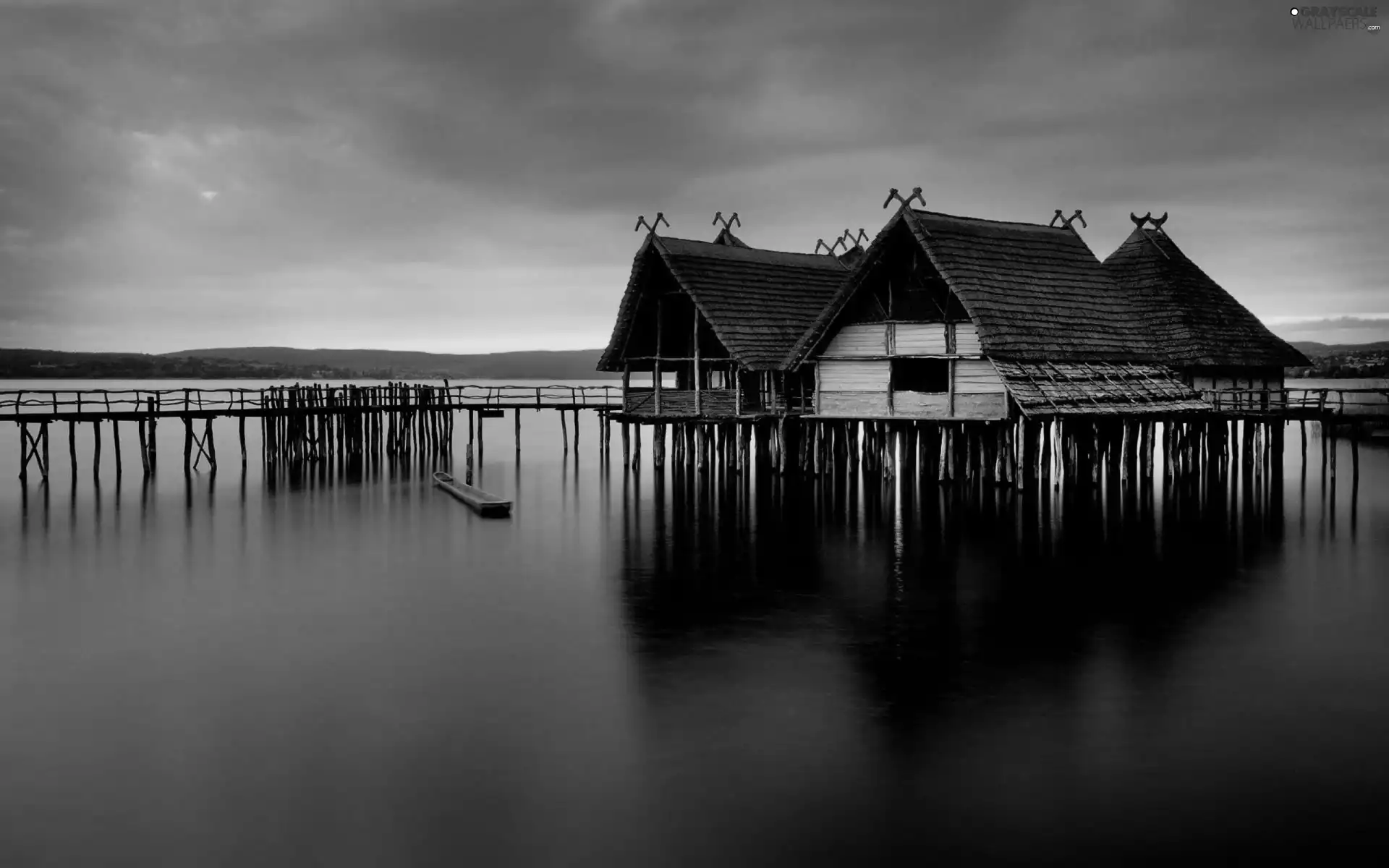 west, sun, water, Bale, Houses